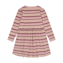 Load image into Gallery viewer, Minymo Girls Long Sleeve Ribbed Striped Dress - Cameo Rose
