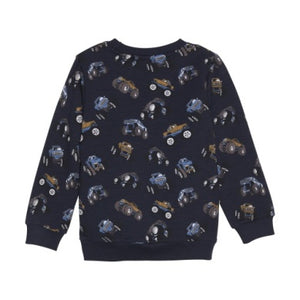 Minymo Boys Printed Long Sleeve Sweatshirt - Parisian Night