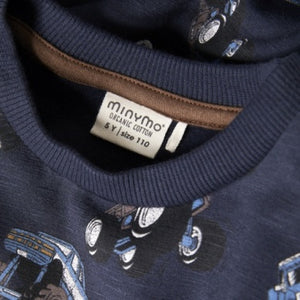 Minymo Boys Printed Long Sleeve Sweatshirt - Parisian Night
