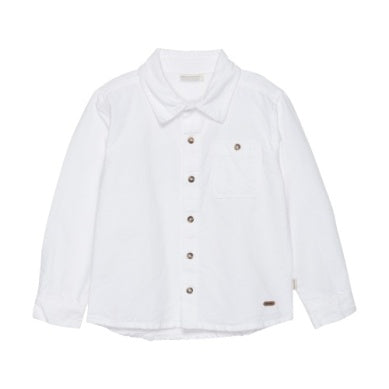 Minymo Boys Long Sleeve Collared Shirt - White