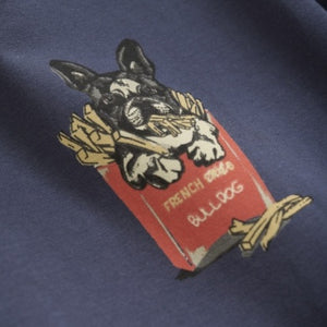Minymo Boys Bulldog in Fries T-Shirt - Blue Nights