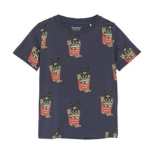 Load image into Gallery viewer, Minymo Boys Bulldog in Fries T-Shirt - Blue Nights
