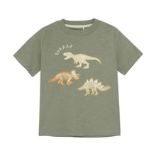 Load image into Gallery viewer, Minymo Boys Short Sleeve Dino T-Shirt - Sea Spray
