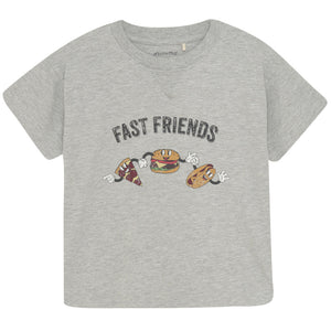 Minymo Boys Short Sleeve "Fast Friends" T-Shirt - Grey Melange