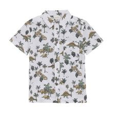 Load image into Gallery viewer, Minymo Boys Short Sleeve Button Up Dino Shirt
