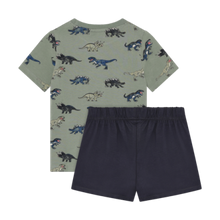 Load image into Gallery viewer, Minymo Boys Dino T-Shirt &amp; Short Set - Lily Pad
