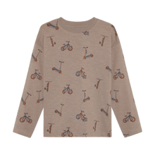 Load image into Gallery viewer, Minymo Boys Long Sleeve Bikes T-Shirt - Fungi
