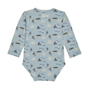 EnFant Baby Boys Print Onesie Sweatshirt - Grey Mist