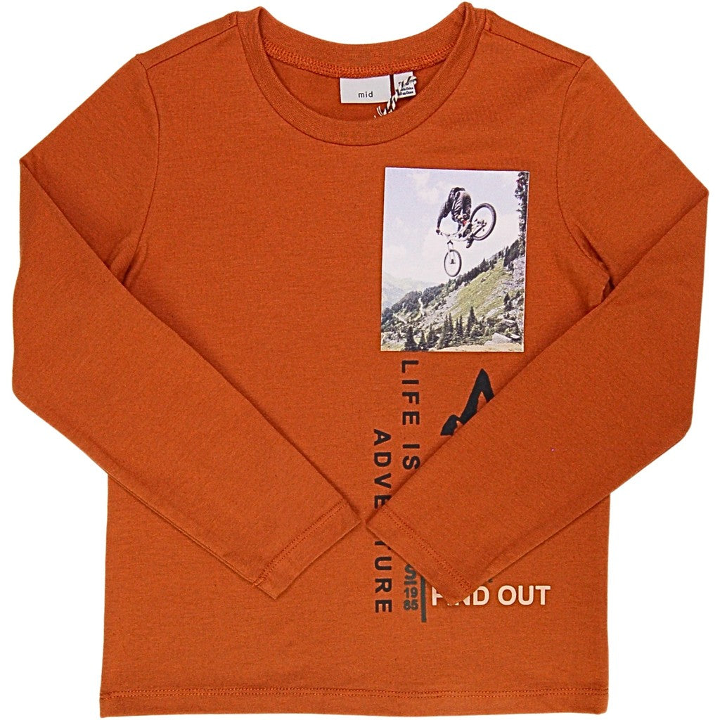 MID Boys Long Sleeve Top - Ochre