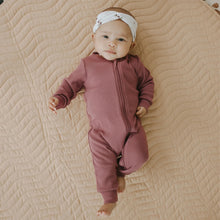 Load image into Gallery viewer, Petit Lem Firsts Baby Girls Modal Rib Sleeper - Merlot
