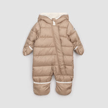 Load image into Gallery viewer, Miles the Label Baby One Piece Hooded Snowsuit - Latte
