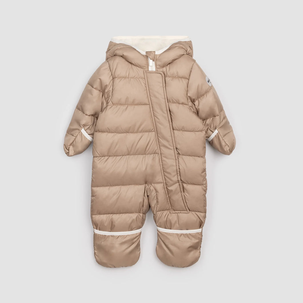 Miles the Label Baby One Piece Hooded Snowsuit - Latte