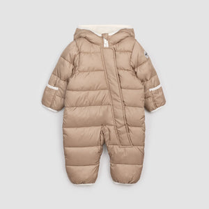 Miles the Label Baby One Piece Hooded Snowsuit - Latte