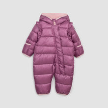 Load image into Gallery viewer, Miles the Label Baby One Piece Hooded Snowsuit - Dark Pink
