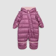 Load image into Gallery viewer, Miles the Label Baby One Piece Hooded Snowsuit - Dark Pink
