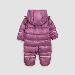 Miles the Label Baby One Piece Hooded Snowsuit - Dark Pink
