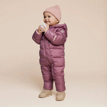 Load image into Gallery viewer, Miles the Label Baby One Piece Hooded Snowsuit - Dark Pink

