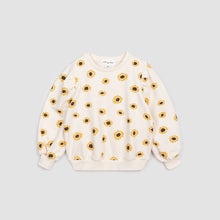 Load image into Gallery viewer, Miles the Label Girls Sunflower Print on Crème Sweatshirt
