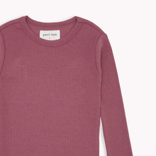 Load image into Gallery viewer, Petit Lem Girls Modal Rib PJ Set - Merlot
