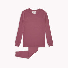 Load image into Gallery viewer, Petit Lem Girls Modal Rib PJ Set - Merlot
