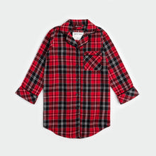 Load image into Gallery viewer, Petit Lem Scarlet Tartan Plaid Flannel Night Gown
