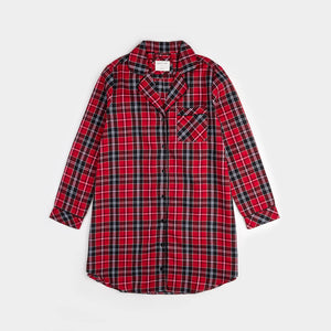 Petit Lem Scarlet Tartan Plaid Flannel Women's Night Gown