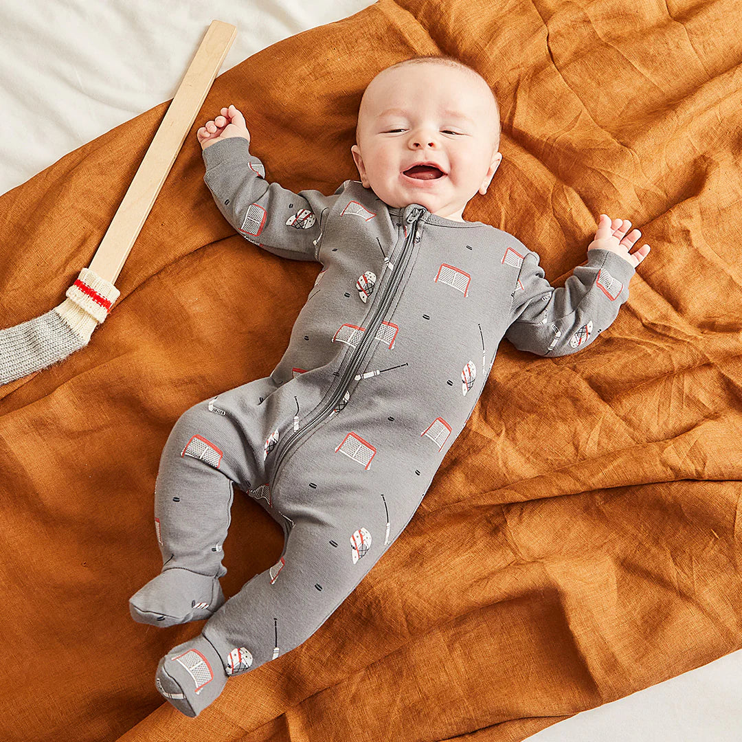 Hockey Gear Print on Cadet Sleeper Hockey Gear Print on Cadet Sleeper