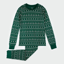 Load image into Gallery viewer, Petit Lem Women&#39;s Festive Firs on Evergreen PJ Set
