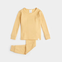 Load image into Gallery viewer, Petit Lem First Baby Modal Rib Infant PJ Set - Canary
