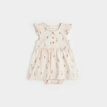 Load image into Gallery viewer, Petit Lem Firsts Baby Girls Tulip Print on Silver Peony Dress
