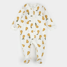 Load image into Gallery viewer, Petit Lem Baby Pear Print on Off-White Sleeper
