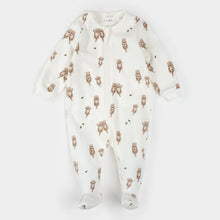 Load image into Gallery viewer, Petit Lem Baby Otter Print on Off-White Sleeper
