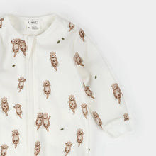 Load image into Gallery viewer, Petit Lem Baby Otter Print on Off-White Sleeper
