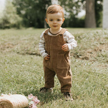 Load image into Gallery viewer, Petit Lem Baby Boys Brown Corduroy Overall Set
