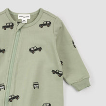 Load image into Gallery viewer, Miles the Label Baby Boys Off Roading Print on Sage Playsuit
