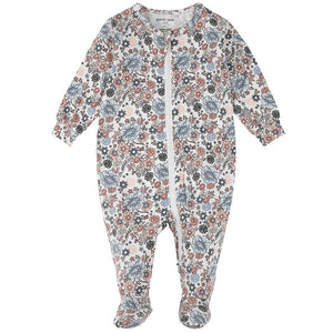Petit Lem Baby Girls Vintage Flowers Sleeper