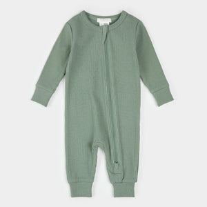 Petit Lem Firsts Baby Modal Rib Sleeper - Laurel