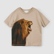 Load image into Gallery viewer, Miles the Label Boys Roaring Lion Photoreal T-Shirt - Taupe
