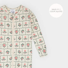 Load image into Gallery viewer, Petit Lem Baby Girls Orchard Blooms on Antique White Convertible LunaKnit Sleeper
