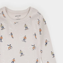 Load image into Gallery viewer, Petit Lem Boys Slope Stars Print on Crème PJ Set
