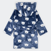 Load image into Gallery viewer, Petit Lem Polar Bear Print on Fog Plush Robe
