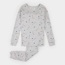 Load image into Gallery viewer, Petit Lem Slapstick Print on Ribbed Lunar Rock PJ Set
