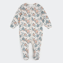 Load image into Gallery viewer, Petit Lem Firsts Baby Girls Spring Flowers Print on Creme Sleeper
