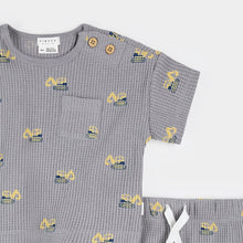 Load image into Gallery viewer, Petit Lem Firsts Baby Boys Diggers Print on Cement Short Set
