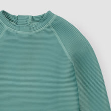 Load image into Gallery viewer, Miles the Label Turquoise Ribbed Long-Sleeve Rashguard
