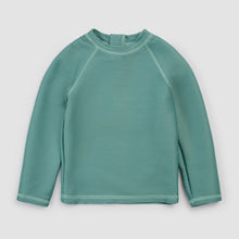 Load image into Gallery viewer, Miles the Label Turquoise Ribbed Long-Sleeve Rashguard
