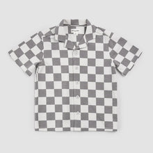 Load image into Gallery viewer, Miles the Label Boys Dark Grey Checkerboard Shirt
