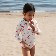 Load image into Gallery viewer, Petit Lem Baby Girls Strawberries on Light Pink Long-Sleeve One-Piece Swimsuit
