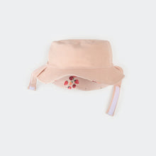 Load image into Gallery viewer, Petit Lem Baby Girls Strawberry Print Reversible Sun Hat
