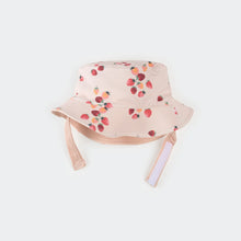 Load image into Gallery viewer, Petit Lem Baby Girls Strawberry Print Reversible Sun Hat
